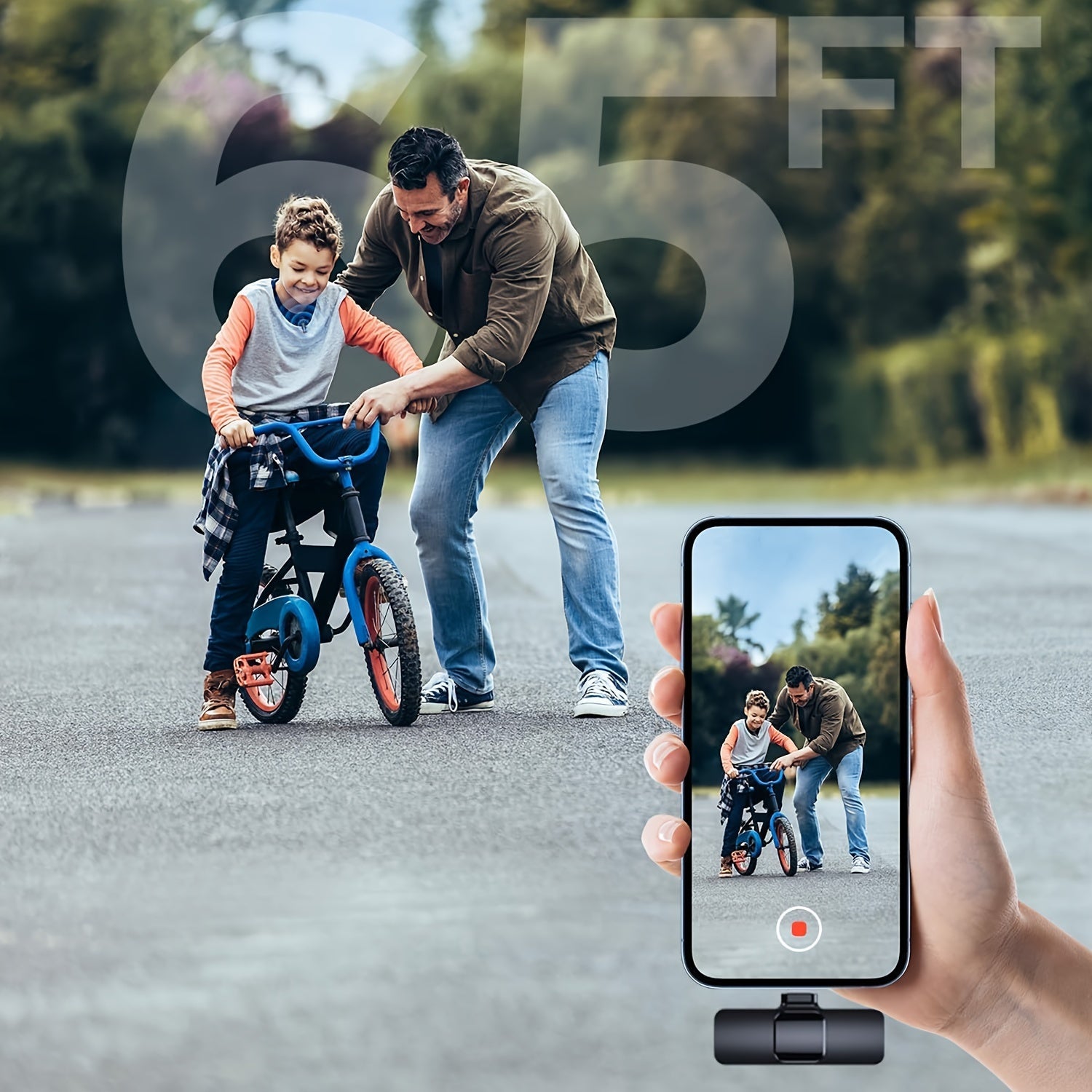 Wireless Lavalier Microphone for USB-C Smartphones for Video Interviews Podcasts and Vlogs