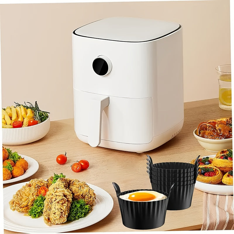 3 Pack Black Silicone Baking Ramekins for Eggs Muffins Puddings