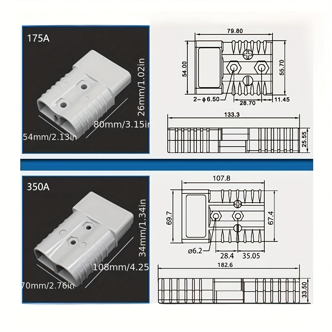 High Current Quick Connector Battery Wire for Forklift Car RV Motorcycle 350A