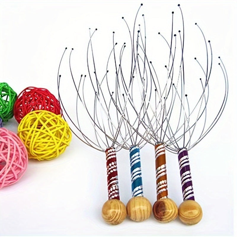 Qo'lga olinadigan Octopus massaj boshliqi chuqur dam olish va stressni kamaytirish uchun, batareyalar talab qilinmaydi.