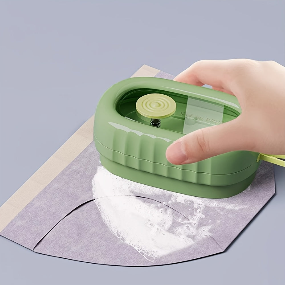 Rubber Laundry Soap Dispenser Roller with Manual Press Liquid Foam Brush for Delicate Fabrics