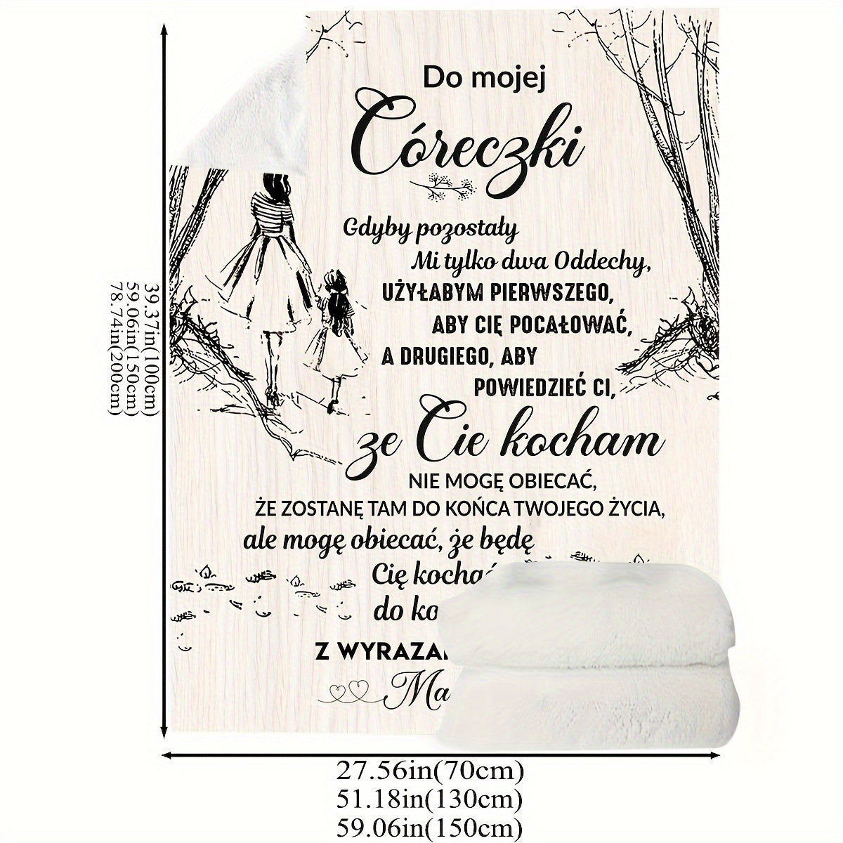 Personalized Daughter Blanket Soft Cozy Bed Sofa Travel Gift