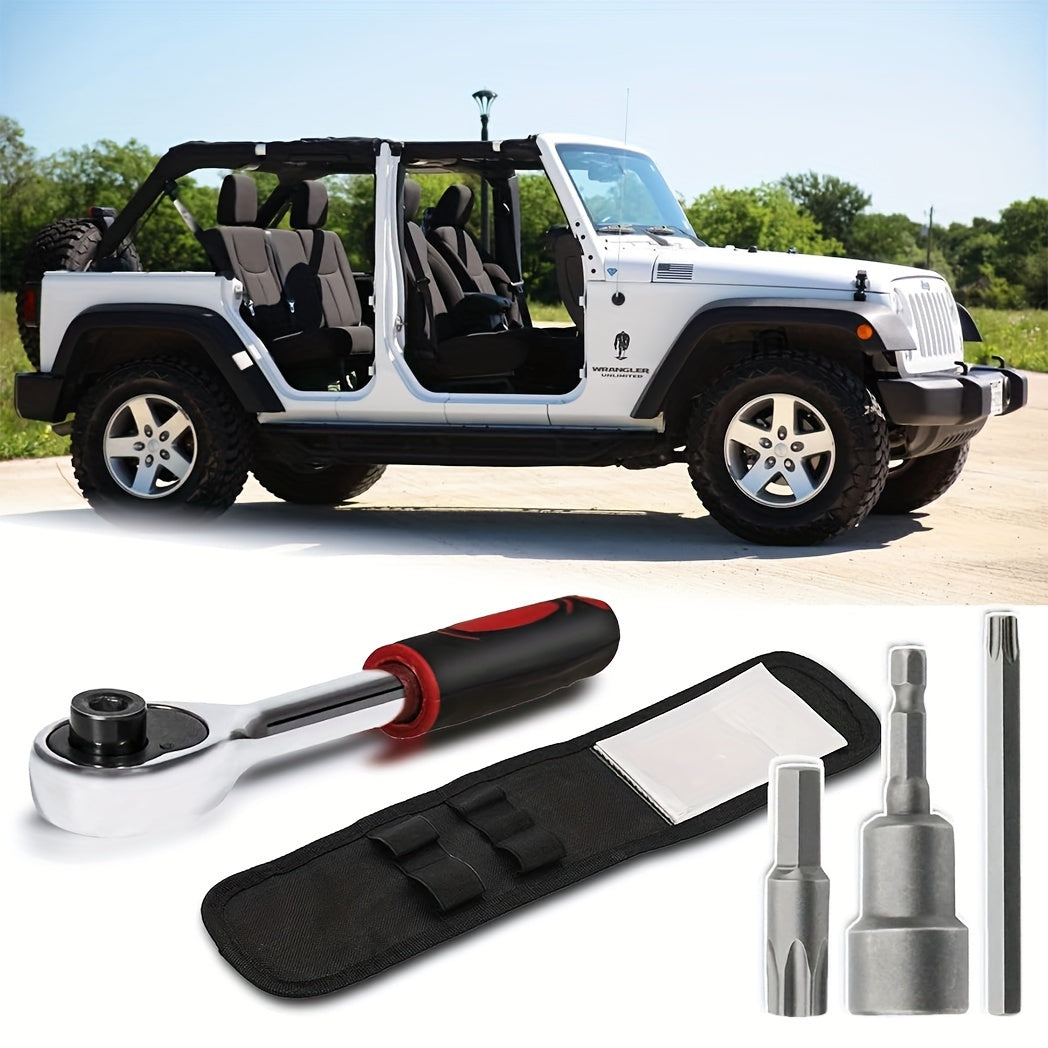 Universal Hard Top Door Removal Torx Tool Kit Red for Jeep JL JK Sahara 2007 2021