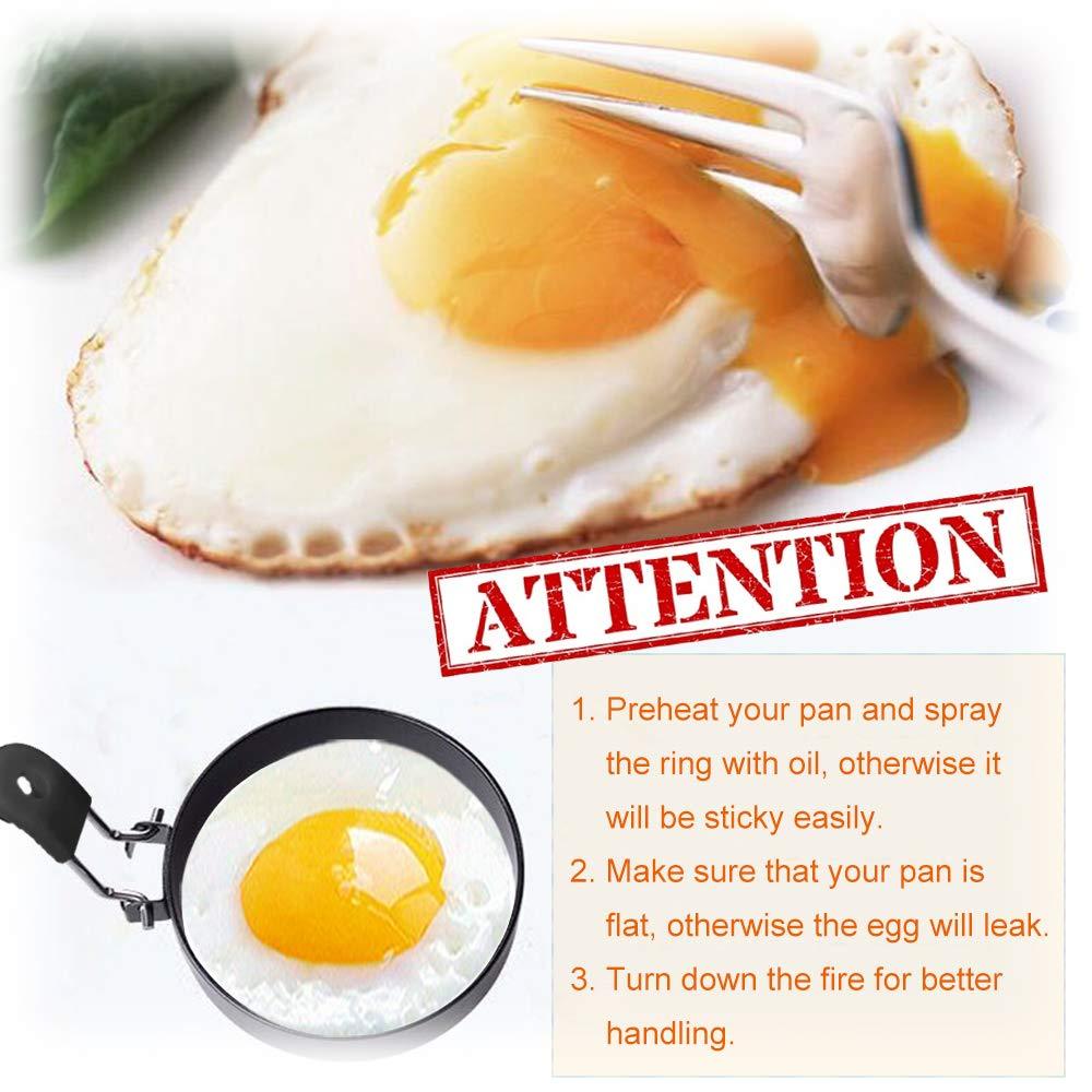 Molde de anillo para huevos de acero inoxidable para huevos redondos y panqueques, utensilio de cocina antiadherente