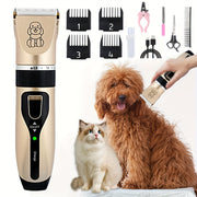 Electric Pet Grooming Kit for Cats and Dogs USB Rechargeable Lithium Battery