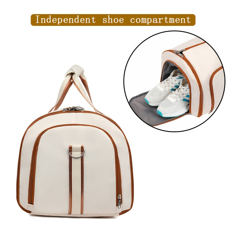 60L Multifunctional Travel Backpack Nylon Wet Dry Separation Shoe Compartment Removable Strap