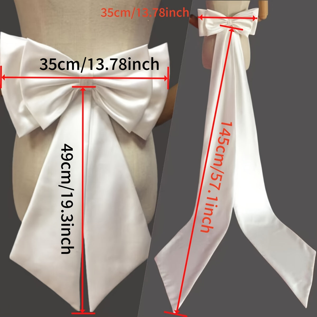 Women's Elegant Wedding Accessories with Detachable Bowknot Decoration