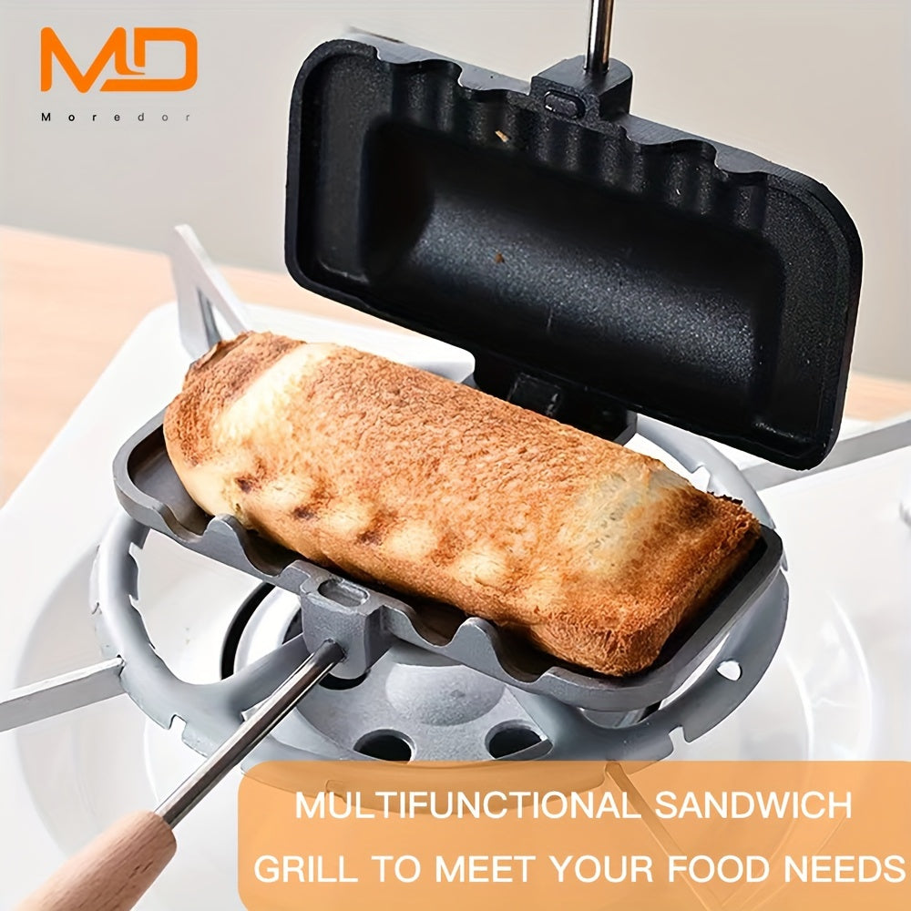 Double Sided Non-Stick Sandwich Maker for Breakfast, Paninis, Waffles