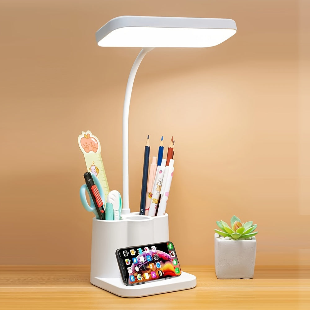 Rechargeable LED Desk Lamp with Adjustable Light and USB Charging