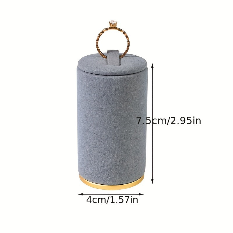 Металлическая подставка для украшений с мягким многоцветным органайзером для колец для демонстрации и хранения