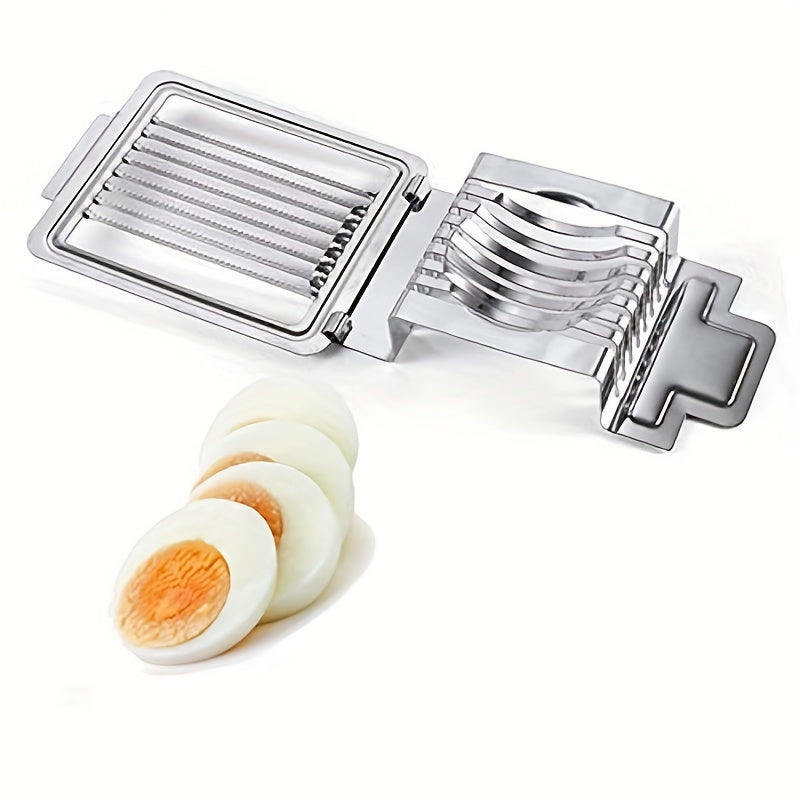 Egg Slicer with Stainless Steel Blades for Hard Boiled Eggs Fruits and Foods