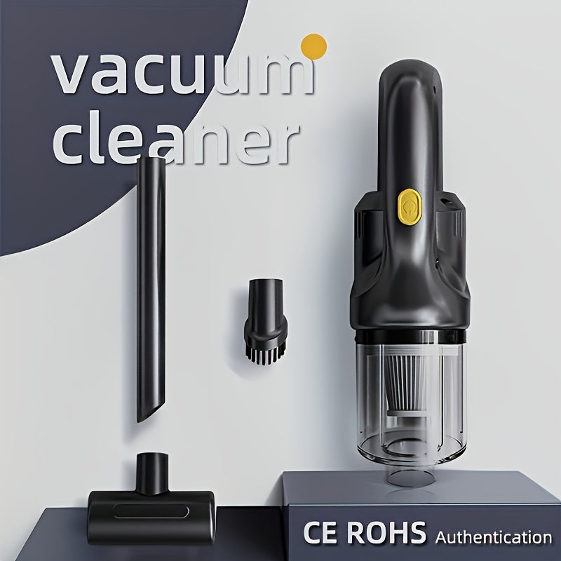 Wireless Handheld Vacuum Cleaner with 3-in-1 Brush Heads Low Noise Rechargeable Lithium Battery for Home and Car