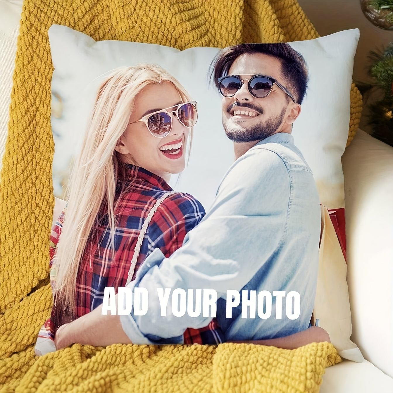 Soft Short Plush Pillowcase Custom Pet Dog Family Photo 45.72cm Sofa Decor Gift