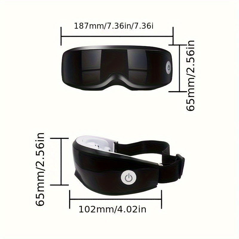 USB Rechargeable Eye Massager with Soothing Light Digital Display Comfortable Headband for Eye Care and Relaxation