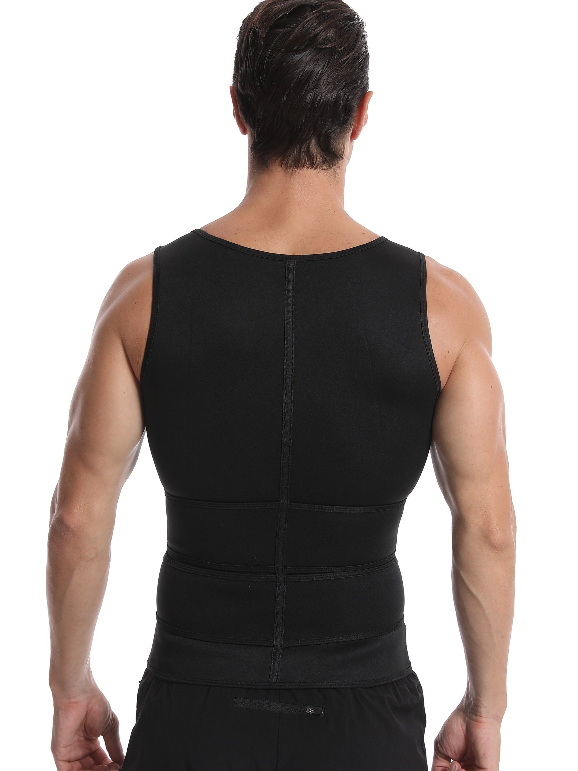 Women's Neoprene Body Shaper Top with Abdominal Belt Waist Cincher Sleeveless Tank