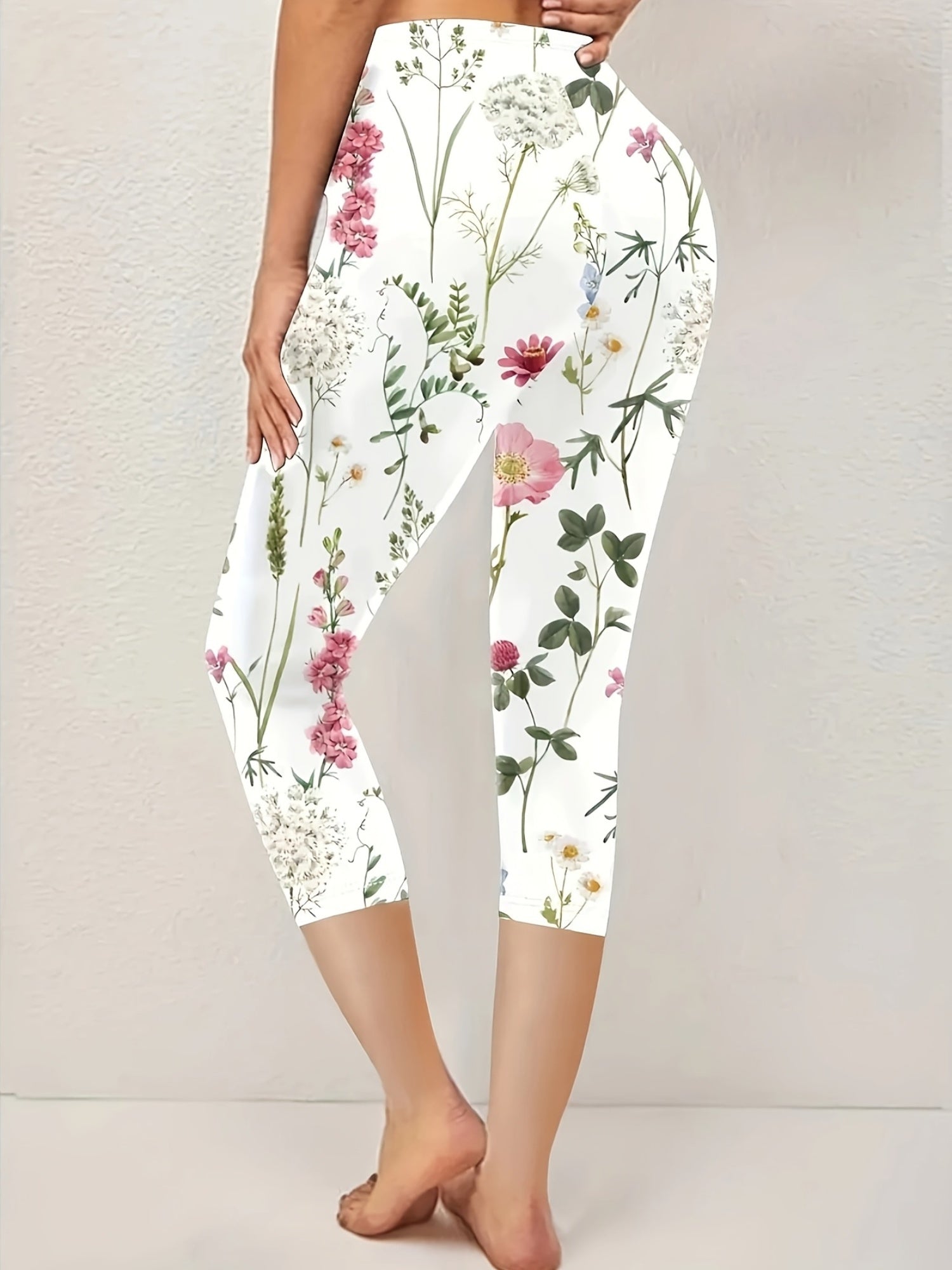 Women's Floral Print Beach Shorts Lightweight Summer High Waist Casual