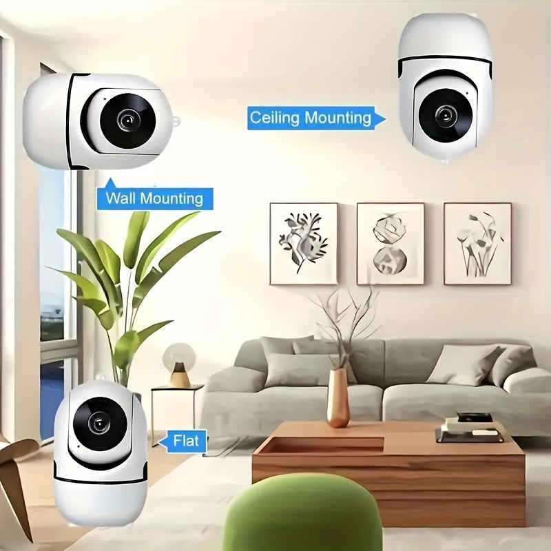 HD 1080P WiFi Security Camera with Night Vision Motion Detection Auto Tracking Two-Way Audio
