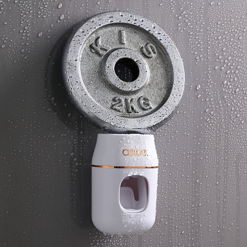 Wall-Mounted Automatic Toothpaste Dispenser for Bathroom Organization