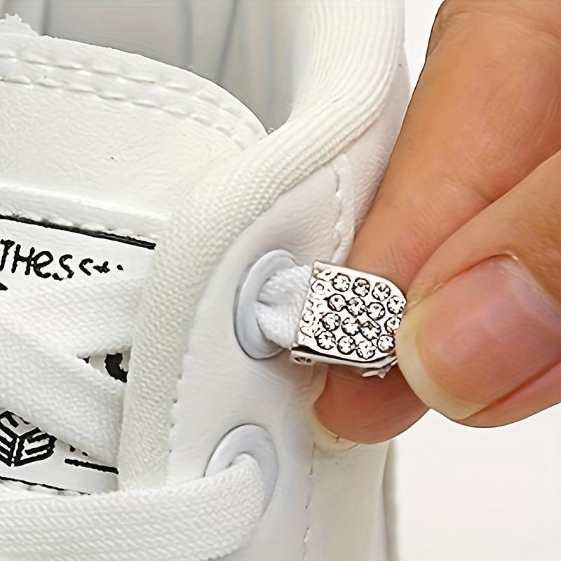 Unisex Elastic No-Tie Shoelaces Black White Flat Design Secure Buckle