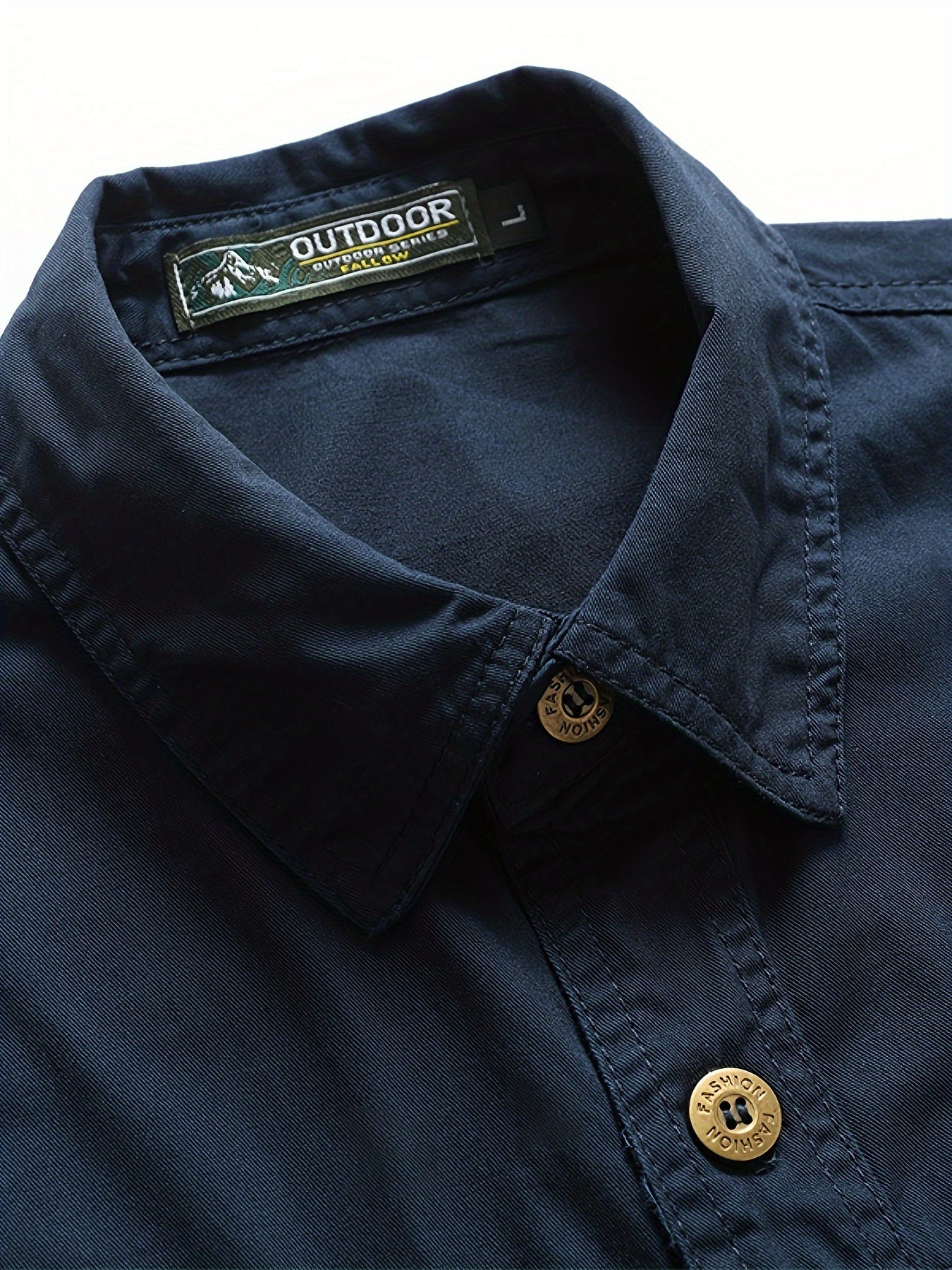 Мужская хлопковая рубашка-карго с длинным рукавом, нагрудные карманы, повседневная, для отдыха, на открытом воздухе, весна, осень