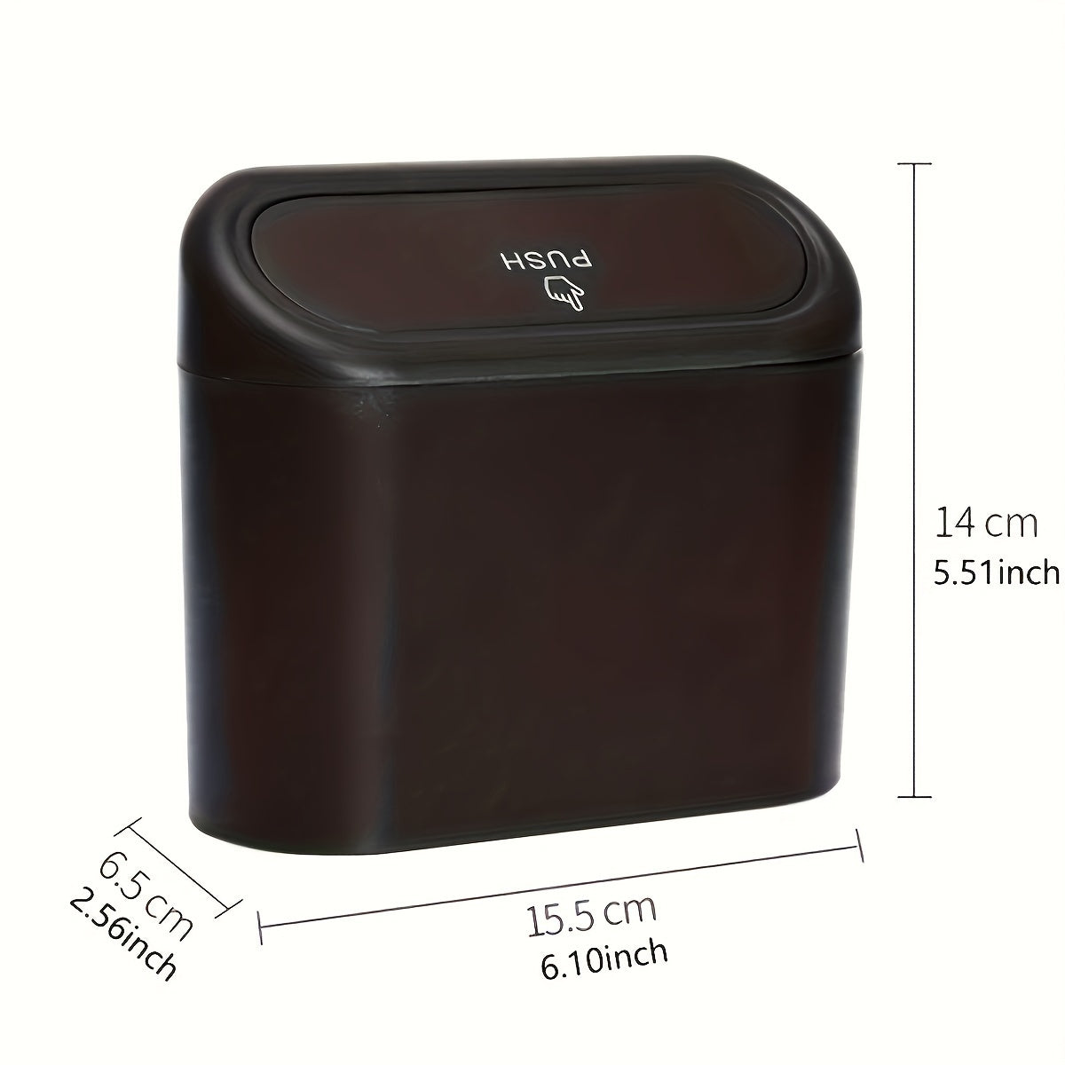 Compact Car Trash Can with Lid Leakproof Waterproof Includes Garbage Bags for Vehicle and Home Storage