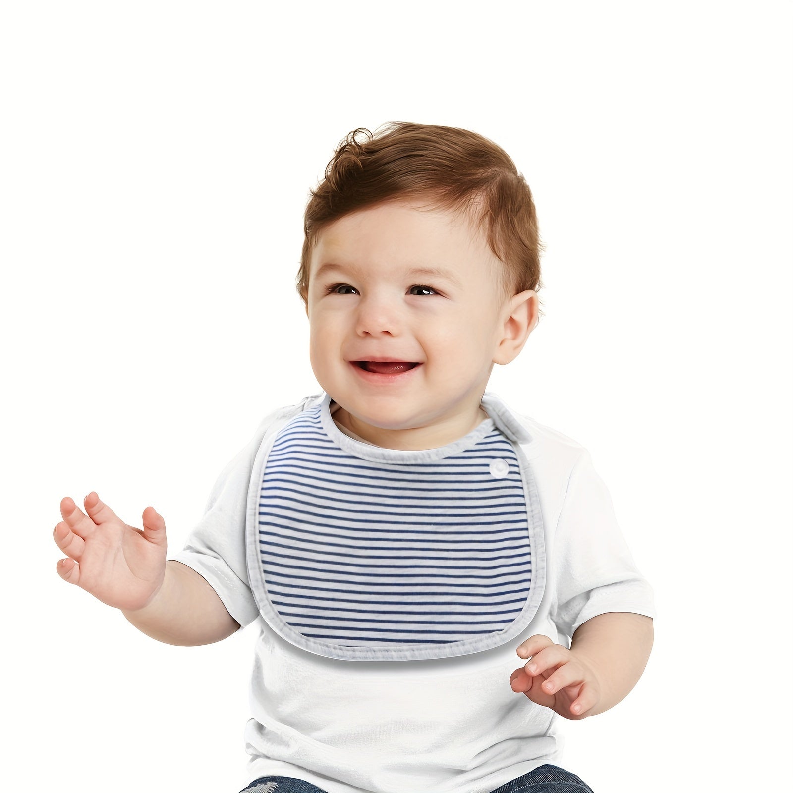 Set of 5 Soft Absorbent Baby Bibs for Drooling, 0-36 Months, Gift Set