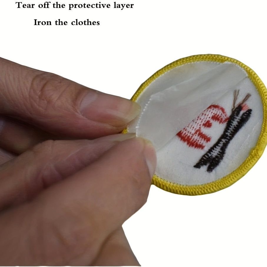 Set of 15 Vibrant Cartoon Badge Patches for Boys Scout Uniforms Embroidered Iron-On or Sew-On