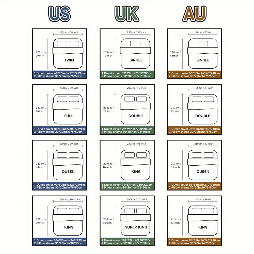 Комплект наволочек для одеяла Корона Король и Королева, 3 шт., полиэстер, молния, всесезонный, цифровая печать