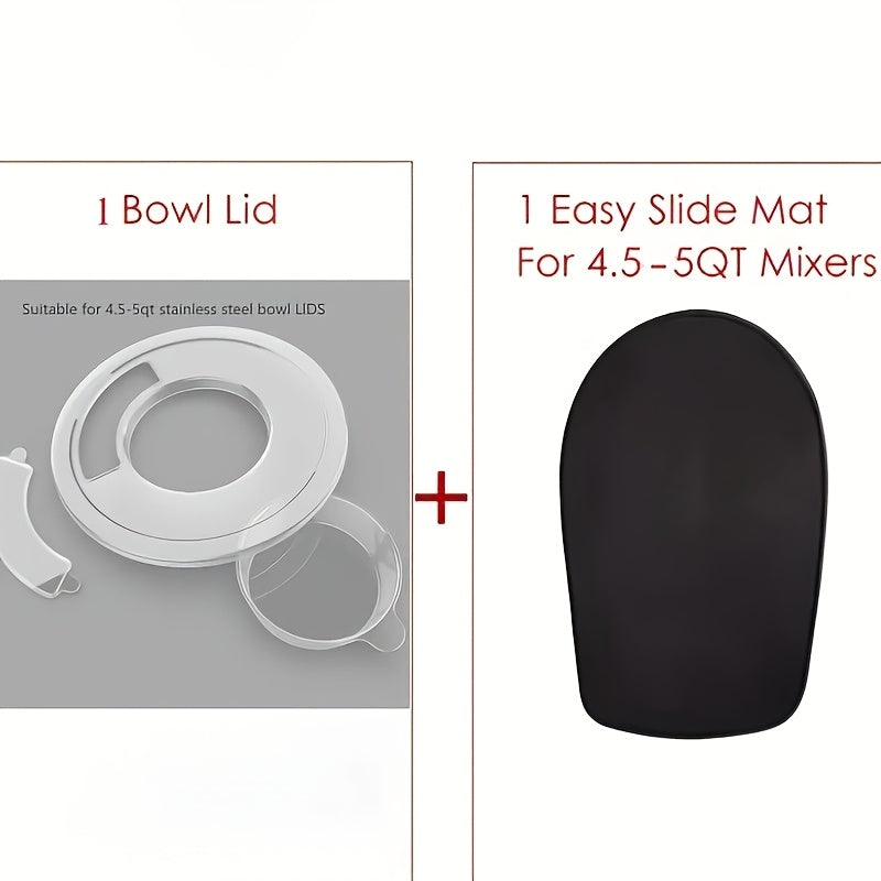 Kuchka aralashtirgichining idishi qopqog'i 4.5-5 kvartlik, burilish boshli, quyilish oldini oluvchi, splash guard, sirpanmaydigan, oziq-ovqat uchun xavfsiz plastmassa