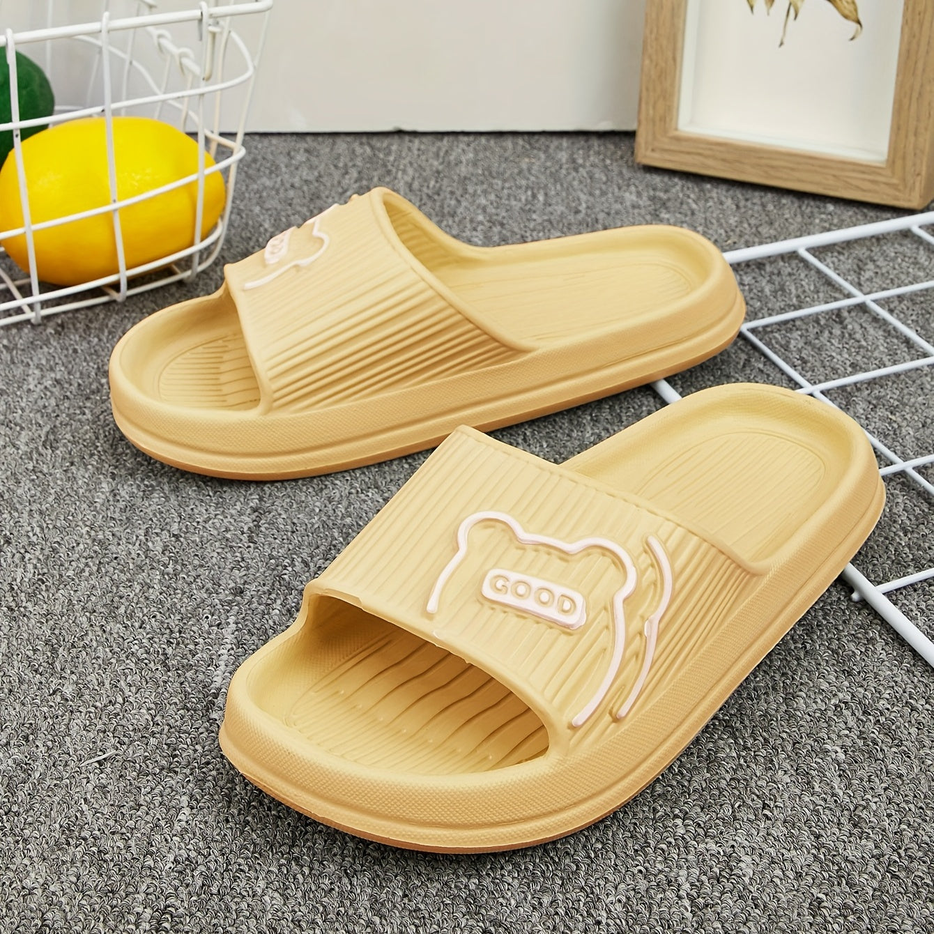 Kids Cartoon Slippers Non-Slip Lightweight Open Toe Indoor Shower Pool All Seasons