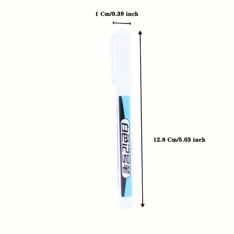 3/6Pcs White Long Head Marker Pen Construction Line Oil Pen 30mm Tip
