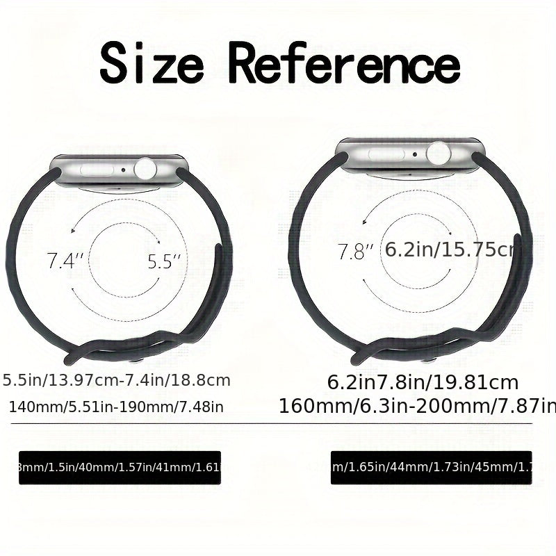 Silicone Sport Bands for Apple Watch Waterproof Adjustable 38mm to 49mm Men Women