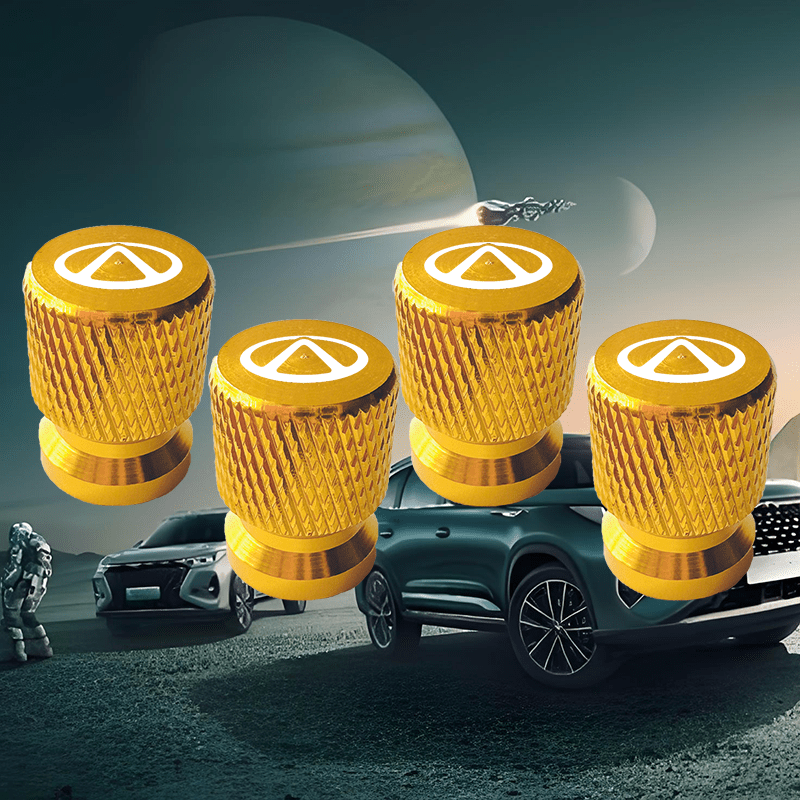 4 Pieces Metal Car Wheel Valve Cover Air Vent Decoration for Cars