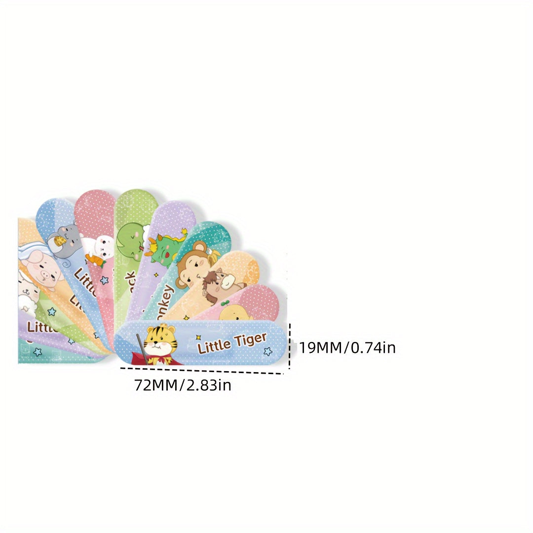 120 Cartoon Animal Bandages for Kids and Adults Waterproof Hypoallergenic PE Patches