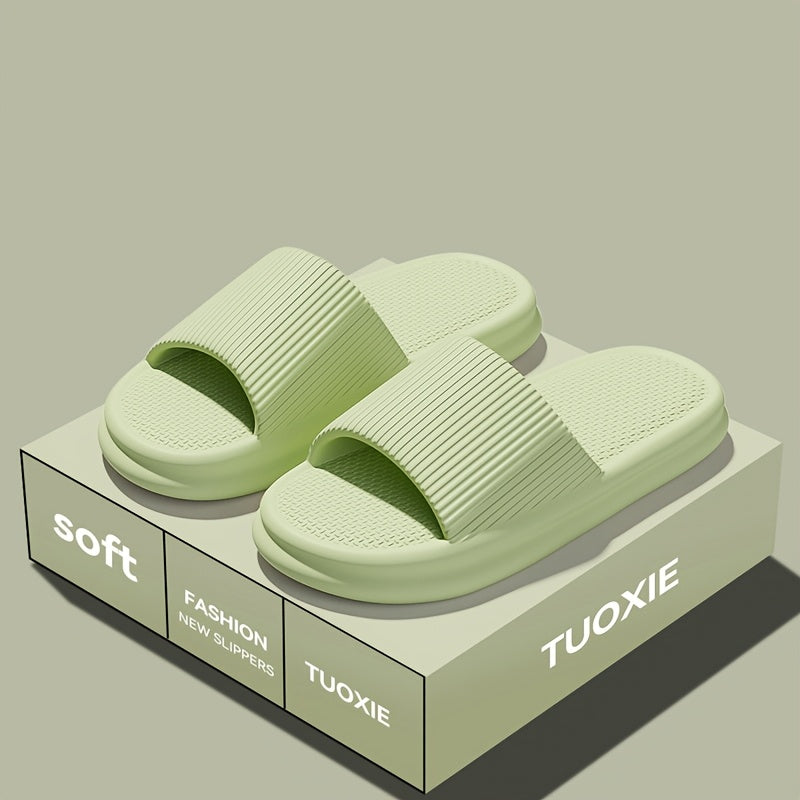 MAOLI Jim EVA Slaydlar Erkaklar va Ayollar uchun - Sirpanmaydigan, Hidga Qarshi Yozgi Poyabzal, Yumshoq Teksturalangan Taglik, Uy va Hammomda Foydalanish, Qora va Oq