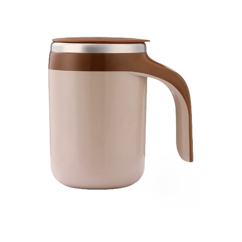 Stainless Steel Self-Stirring Coffee Mug Compact Reusable Travel Cup