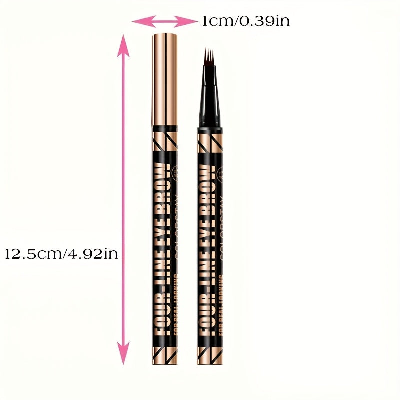 Women's Waterproof Eyebrow Pencil with Precise Tip, Long-Lasting, Black