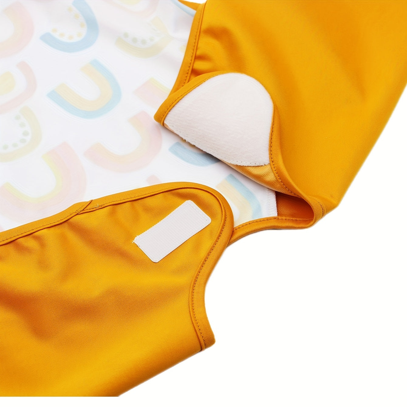 Baby Bibs Rainbow Print Long Sleeve Bib Suit for Babies 6-24 Months One Size