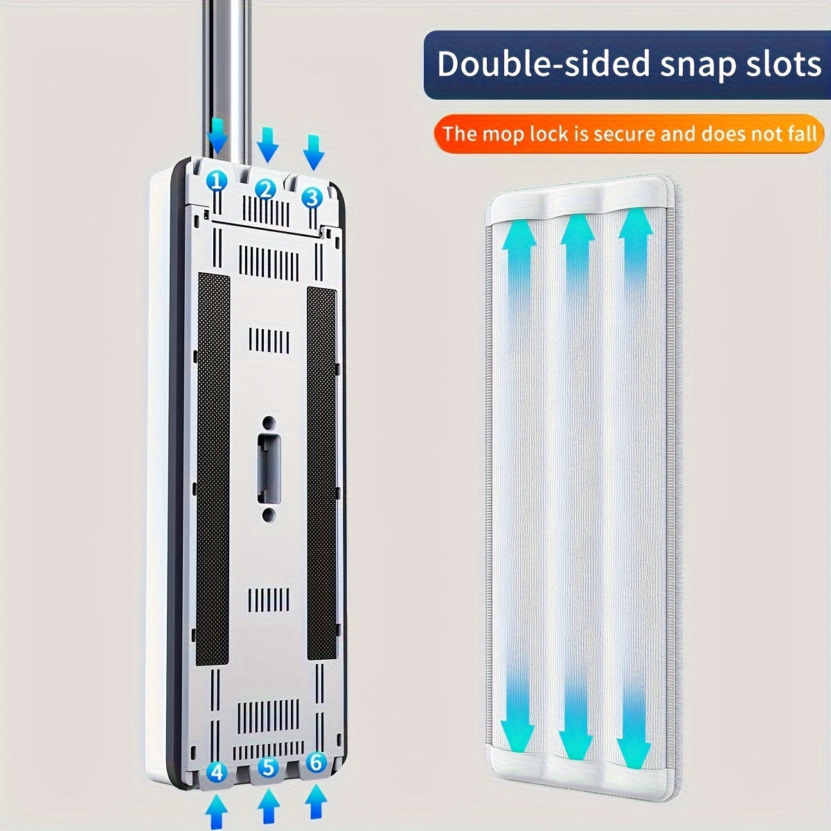 Set de fregona plana 2 en 1 con cubo y pads de microfibra para baldosas, mármol y suelos de madera