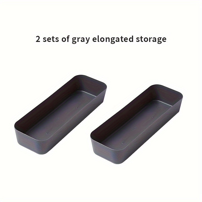 Plastic Desk Organizer with Open Cover for Home Office Dorm 1 or 2 Pack