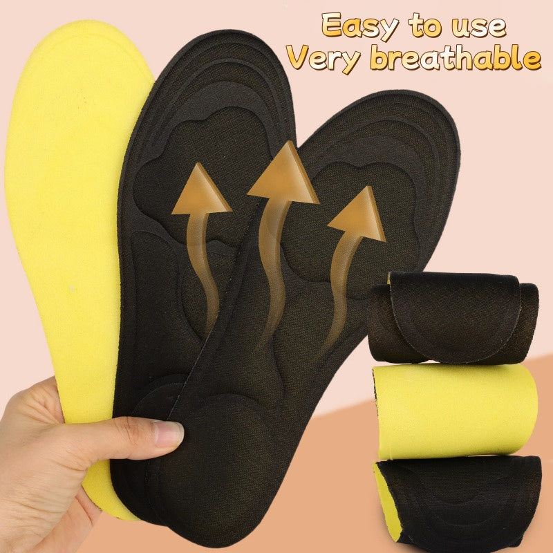 Unisex 5D Cloud Design Running Insoles Breathable Shock-Absorbing Cushions