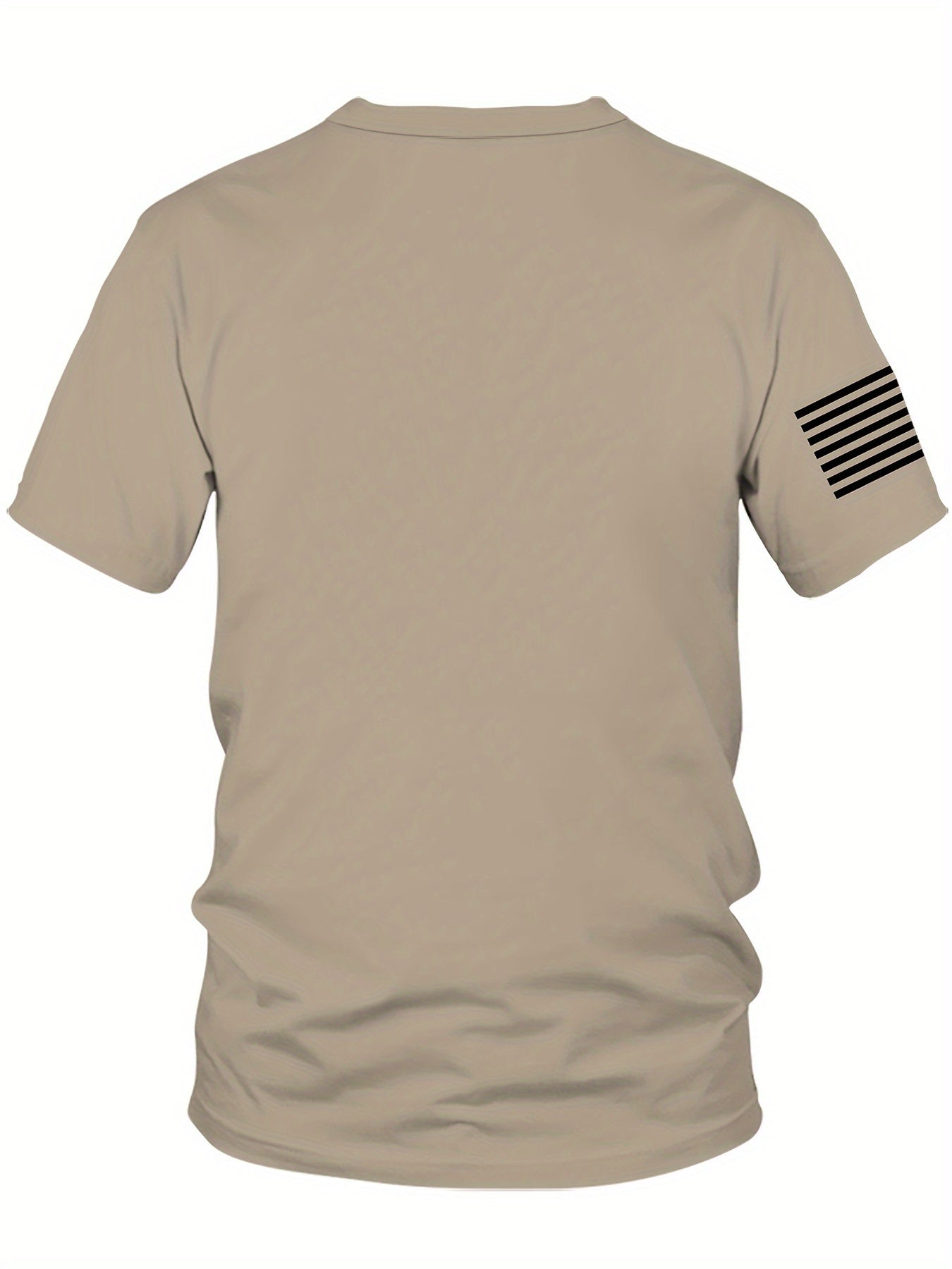 Erkaklar uchun Katta O'lchamdagi Bayroq Printli Yuqori Bo'yin T-Shirt, Qulay va Ko'p Maqsadli