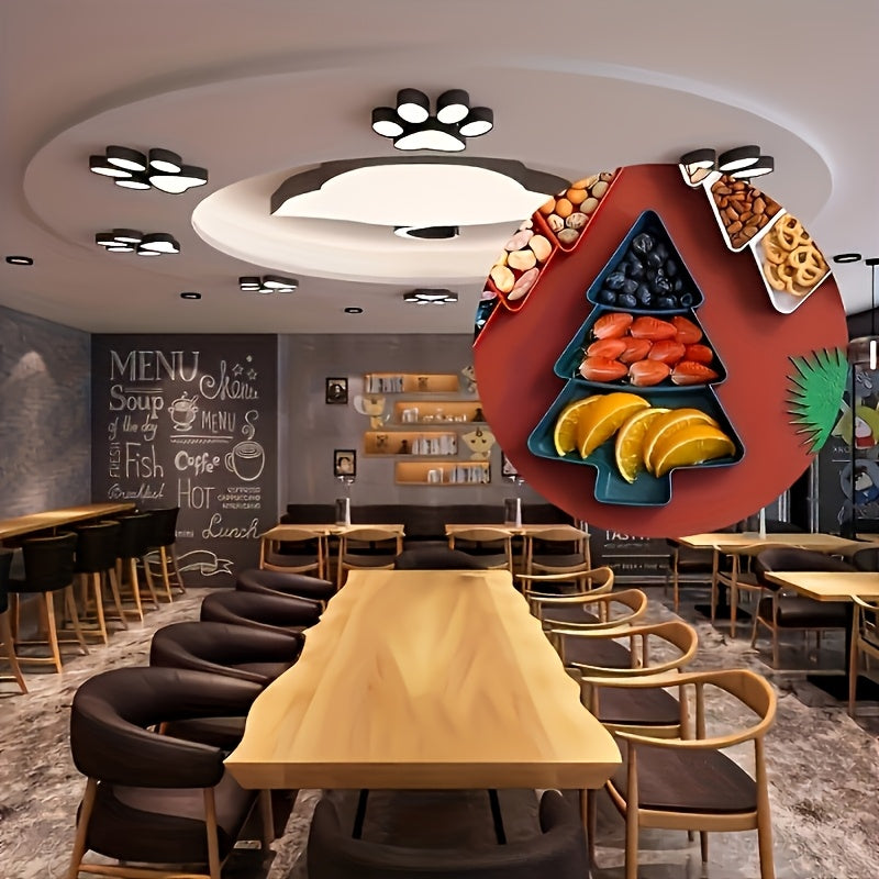 Christmas Tree Shaped Plastic Party Trays for Appetizers Candy Salad Dessert Nuts Pack of Multiple