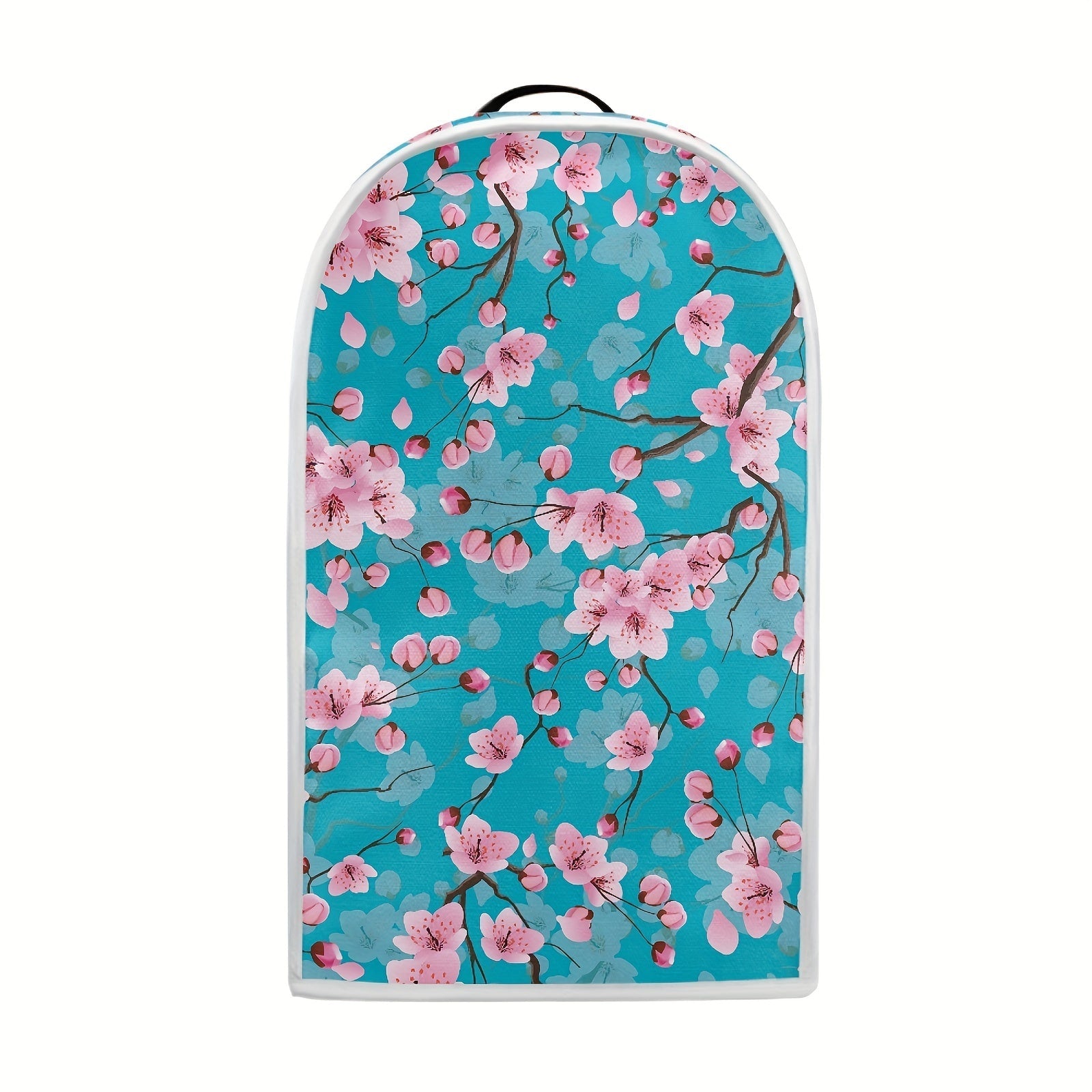 Portable Juicer and Food Processor Cover with Cherry Blossom Print and Top Handle