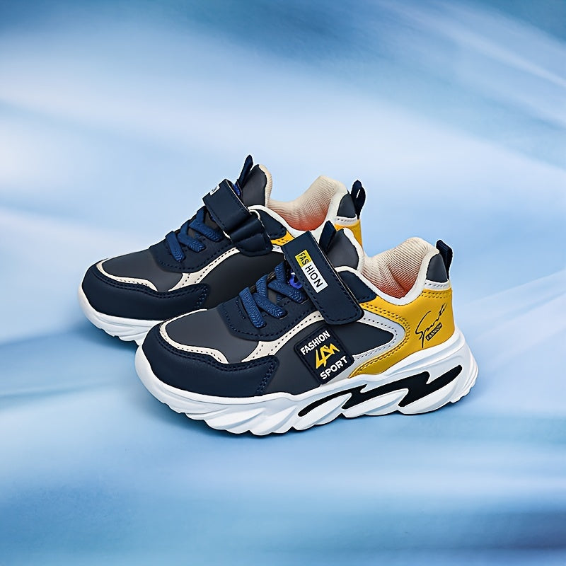 Boys' Sneakers Low Top Lightweight Stripes Navy Blue Turquoise Casual Sports