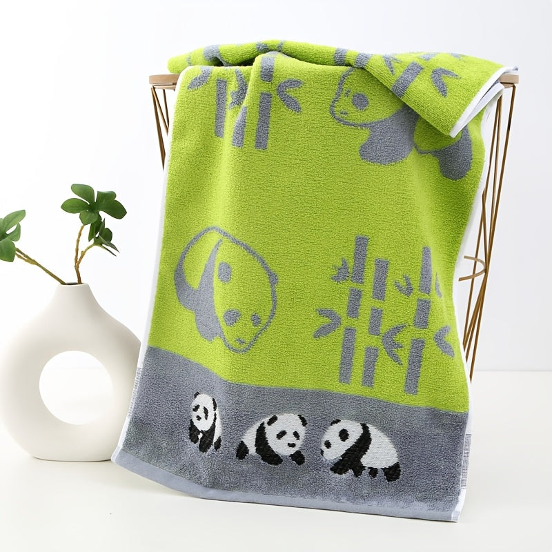 Cute Panda Cartoon Face Towel 25.4x50.8 cm Soft Absorbent Bathroom Hand Towel