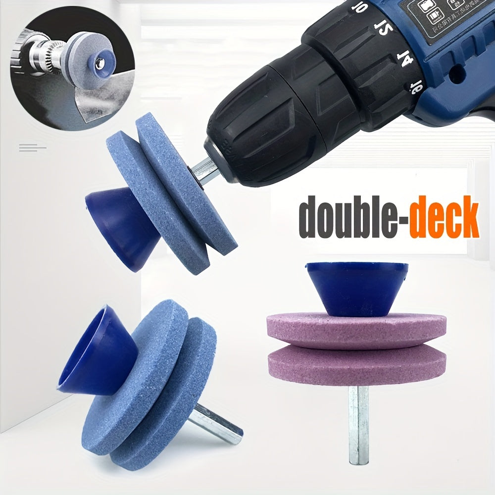 Electric Whetstone Knife Sharpener 2-in-1 Wear-Resistant Grinding Head