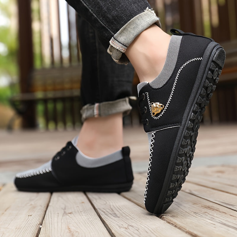 Men's Color Block Business Casual Non-Slip Dress Shoes for Outdoor Activities