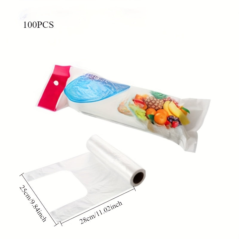 100pcs Household PE Fresh-keeping Bags Thickened Vacuum Sealing Hand-held
