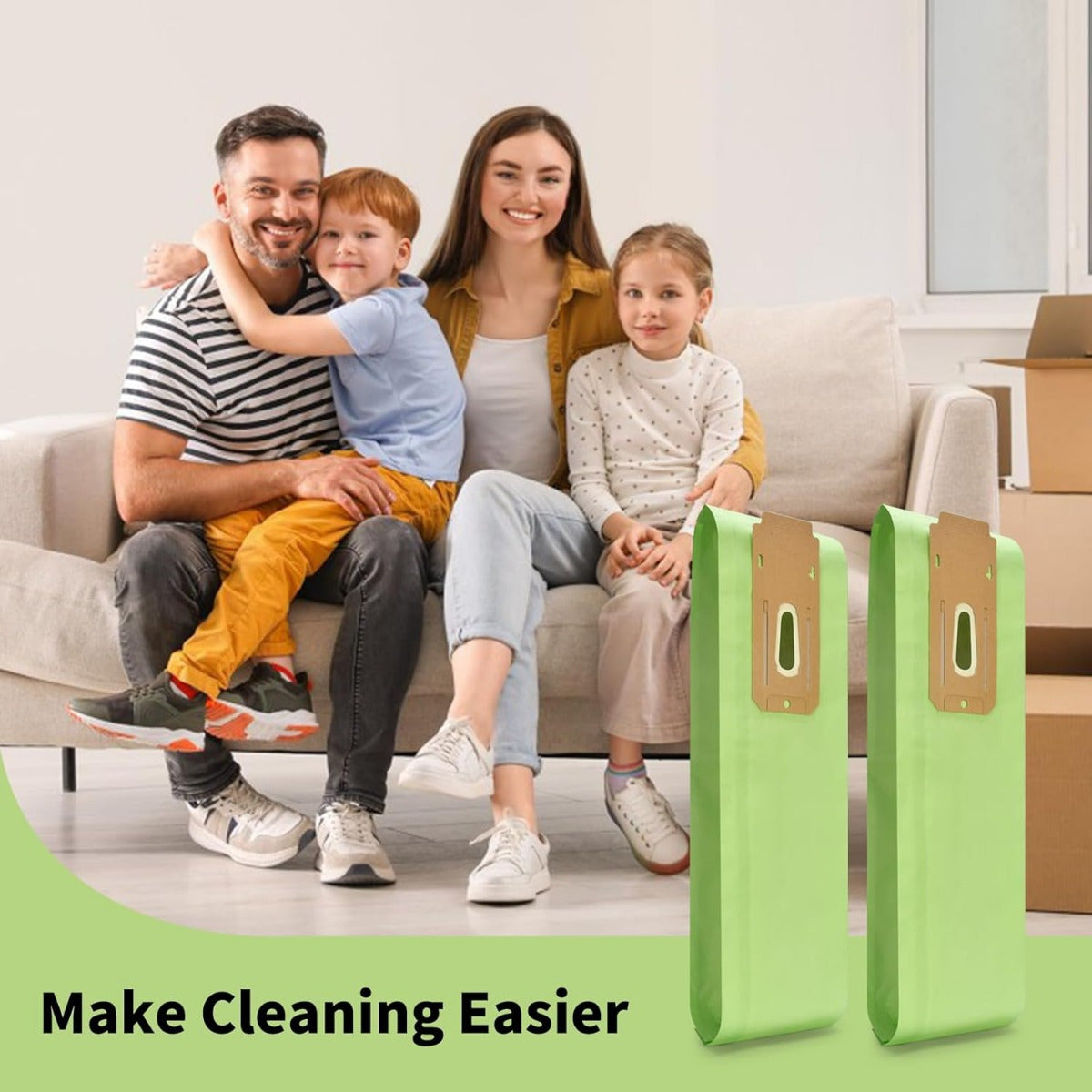 High-Efficiency Vacuum Bags Compatible with Upright Models XL XL21 3 Pack